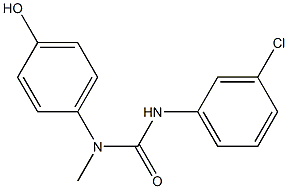 1-(3-chlorophenyl)-3-(4-hydroxyphenyl)-3-methylurea Structure
