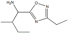 1-(3-ethyl-1,2,4-oxadiazol-5-yl)-2-methylbutan-1-amine 구조식 이미지