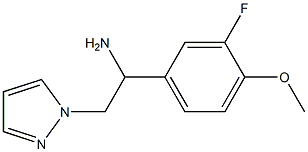 1-(3-fluoro-4-methoxyphenyl)-2-(1H-pyrazol-1-yl)ethan-1-amine 구조식 이미지