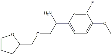 1-(3-fluoro-4-methoxyphenyl)-2-(oxolan-2-ylmethoxy)ethan-1-amine 구조식 이미지