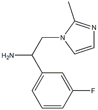 1-(3-fluorophenyl)-2-(2-methyl-1H-imidazol-1-yl)ethan-1-amine 구조식 이미지