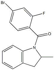 1-(4-bromo-2-fluorobenzoyl)-2-methylindoline 구조식 이미지