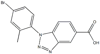 1-(4-bromo-2-methylphenyl)-1H-1,2,3-benzotriazole-5-carboxylic acid Structure