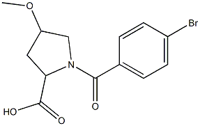 1-(4-bromobenzoyl)-4-methoxypyrrolidine-2-carboxylic acid Structure