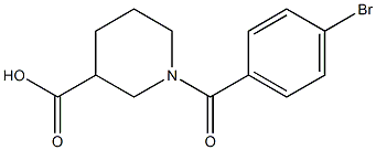 1-(4-bromobenzoyl)piperidine-3-carboxylic acid 구조식 이미지