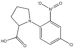 1-(4-chloro-2-nitrophenyl)pyrrolidine-2-carboxylic acid Structure