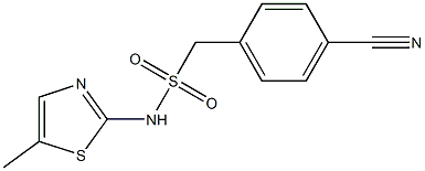 1-(4-cyanophenyl)-N-(5-methyl-1,3-thiazol-2-yl)methanesulfonamide Structure