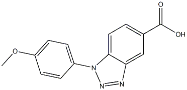 1-(4-methoxyphenyl)-1H-1,2,3-benzotriazole-5-carboxylic acid 구조식 이미지