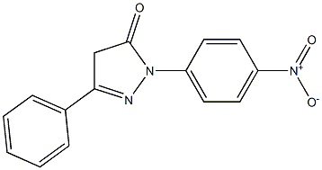 1-(4-nitrophenyl)-3-phenyl-4,5-dihydro-1H-pyrazol-5-one 구조식 이미지