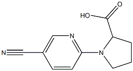 1-(5-cyanopyridin-2-yl)pyrrolidine-2-carboxylic acid 구조식 이미지