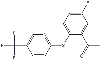 1-(5-fluoro-2-{[5-(trifluoromethyl)pyridin-2-yl]sulfanyl}phenyl)ethan-1-one Structure