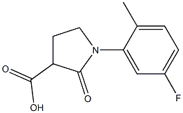 1-(5-fluoro-2-methylphenyl)-2-oxopyrrolidine-3-carboxylic acid Structure