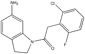 1-(6-amino-2,3-dihydro-1H-indol-1-yl)-2-(2-chloro-6-fluorophenyl)ethan-1-one Structure