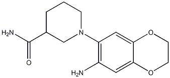 1-(7-amino-2,3-dihydro-1,4-benzodioxin-6-yl)piperidine-3-carboxamide 구조식 이미지