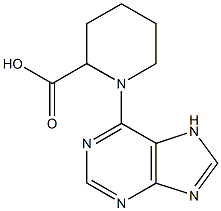 1-(7H-purin-6-yl)piperidine-2-carboxylic acid Structure
