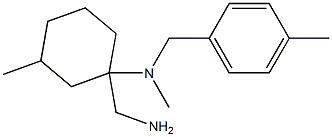 1-(aminomethyl)-N,3-dimethyl-N-[(4-methylphenyl)methyl]cyclohexan-1-amine 구조식 이미지