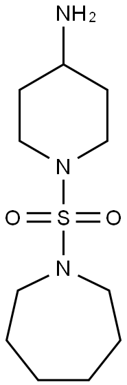 1-(azepane-1-sulfonyl)piperidin-4-amine Structure