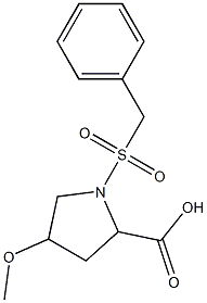 1-(benzylsulfonyl)-4-methoxypyrrolidine-2-carboxylic acid 구조식 이미지