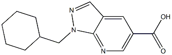 1-(cyclohexylmethyl)-1H-pyrazolo[3,4-b]pyridine-5-carboxylic acid Structure