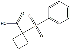 1-(phenylsulfonyl)cyclobutanecarboxylic acid Structure