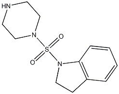 1-(piperazine-1-sulfonyl)-2,3-dihydro-1H-indole 구조식 이미지