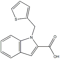 1-(thiophen-2-ylmethyl)-1H-indole-2-carboxylic acid 구조식 이미지