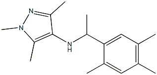 1,3,5-trimethyl-N-[1-(2,4,5-trimethylphenyl)ethyl]-1H-pyrazol-4-amine 구조식 이미지