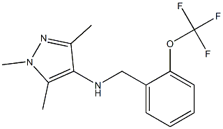 1,3,5-trimethyl-N-{[2-(trifluoromethoxy)phenyl]methyl}-1H-pyrazol-4-amine Structure