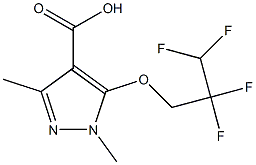 1,3-dimethyl-5-(2,2,3,3-tetrafluoropropoxy)-1H-pyrazole-4-carboxylic acid Structure