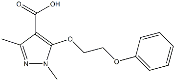 1,3-dimethyl-5-(2-phenoxyethoxy)-1H-pyrazole-4-carboxylic acid Structure
