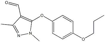 1,3-dimethyl-5-(4-propoxyphenoxy)-1H-pyrazole-4-carbaldehyde Structure