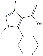 1,3-dimethyl-5-(morpholin-4-yl)-1H-pyrazole-4-carboxylic acid Structure
