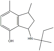 1,7-dimethyl-3-[(2-methylbutan-2-yl)amino]-2,3-dihydro-1H-inden-4-ol Structure