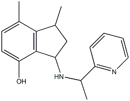 1,7-dimethyl-3-{[1-(pyridin-2-yl)ethyl]amino}-2,3-dihydro-1H-inden-4-ol Structure