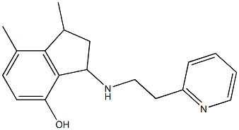 1,7-dimethyl-3-{[2-(pyridin-2-yl)ethyl]amino}-2,3-dihydro-1H-inden-4-ol Structure
