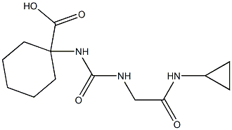 1-[({[2-(cyclopropylamino)-2-oxoethyl]amino}carbonyl)amino]cyclohexanecarboxylic acid Structure
