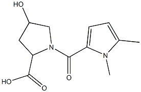 1-[(1,5-dimethyl-1H-pyrrol-2-yl)carbonyl]-4-hydroxypyrrolidine-2-carboxylic acid 구조식 이미지