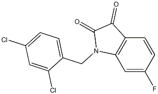 1-[(2,4-dichlorophenyl)methyl]-6-fluoro-2,3-dihydro-1H-indole-2,3-dione Structure