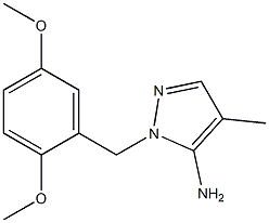 1-[(2,5-dimethoxyphenyl)methyl]-4-methyl-1H-pyrazol-5-amine 구조식 이미지