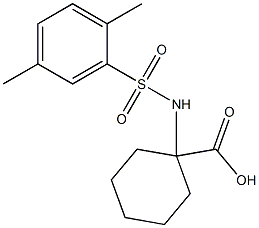 1-[(2,5-dimethylbenzene)sulfonamido]cyclohexane-1-carboxylic acid 구조식 이미지