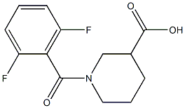 1-[(2,6-difluorophenyl)carbonyl]piperidine-3-carboxylic acid Structure