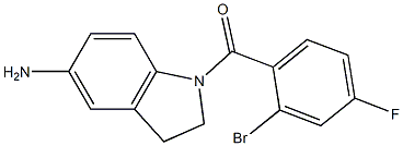 1-[(2-bromo-4-fluorophenyl)carbonyl]-2,3-dihydro-1H-indol-5-amine 구조식 이미지