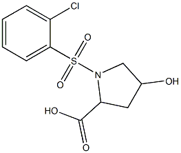 1-[(2-chlorobenzene)sulfonyl]-4-hydroxypyrrolidine-2-carboxylic acid Structure