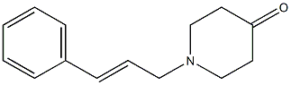 1-[(2E)-3-phenylprop-2-enyl]piperidin-4-one 구조식 이미지