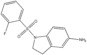 1-[(2-fluorobenzene)sulfonyl]-2,3-dihydro-1H-indol-5-amine 구조식 이미지