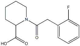 1-[(2-fluorophenyl)acetyl]piperidine-2-carboxylic acid 구조식 이미지