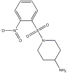 1-[(2-nitrobenzene)sulfonyl]piperidin-4-amine 구조식 이미지