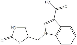 1-[(2-oxo-1,3-oxazolidin-5-yl)methyl]-1H-indole-3-carboxylic acid 구조식 이미지