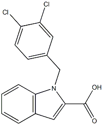 1-[(3,4-dichlorophenyl)methyl]-1H-indole-2-carboxylic acid 구조식 이미지