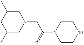 1-[(3,5-dimethylpiperidin-1-yl)acetyl]piperazine Structure